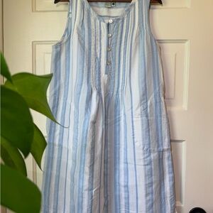 Aventura Light Blue & White Striped Organic Cotton Top